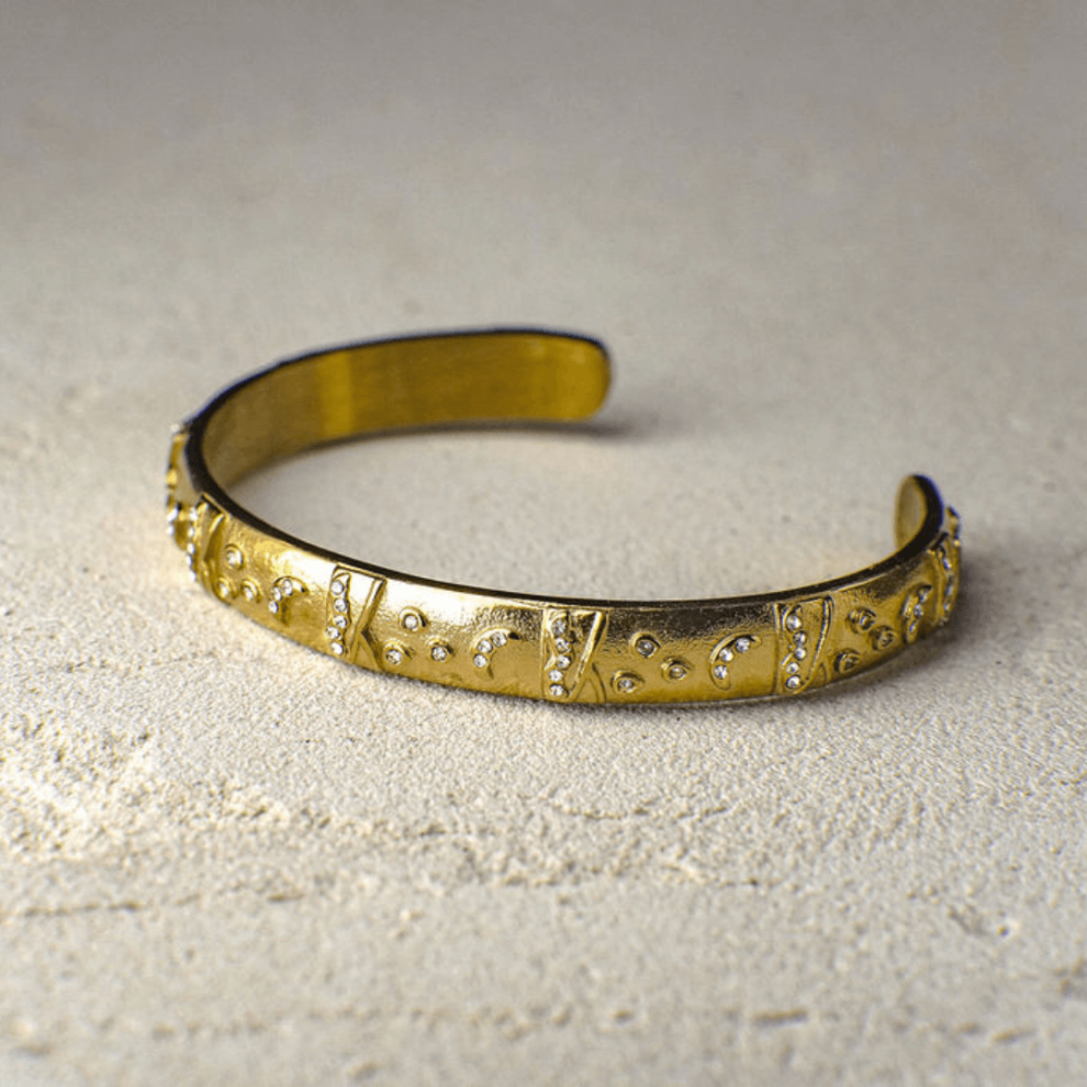 Ana Lunar Gold Bangle Bracelet
