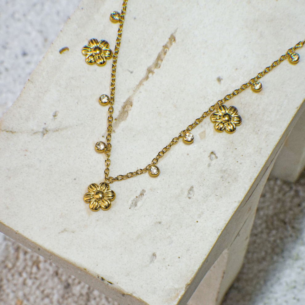Cristina Floral Charm Necklace