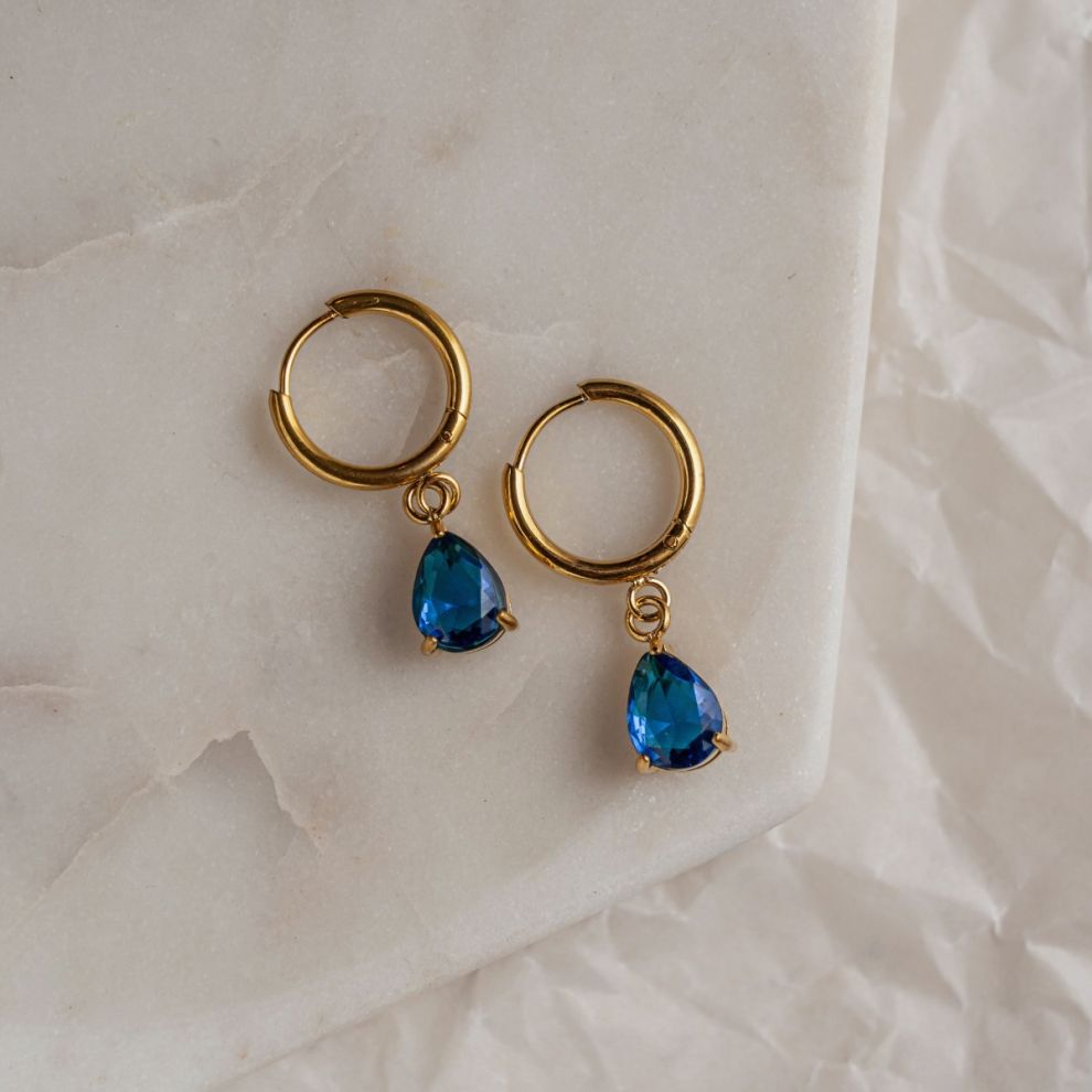 Kara Blue Sapphire Drop Earring