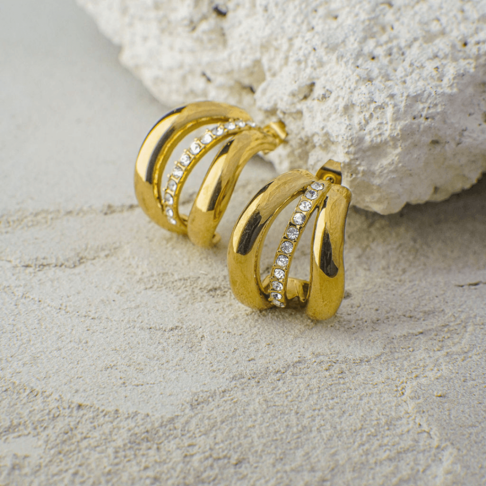 Luz Gold Hoops Earrings