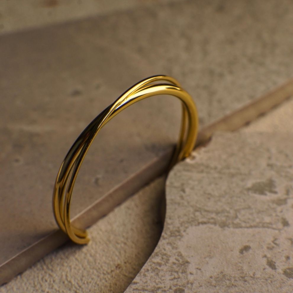 Lucia Gold Twist Cuff Bracelet