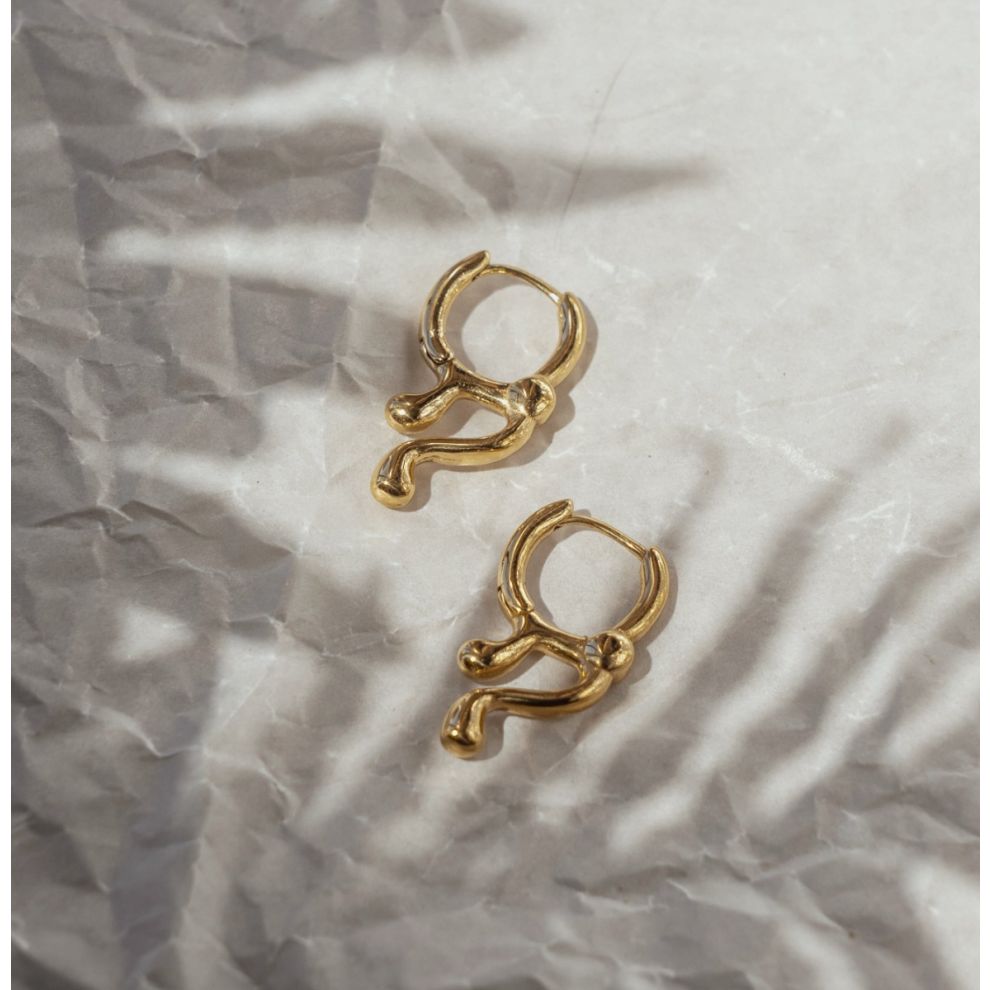 Luisa Jelly Drop Gold Earrings
