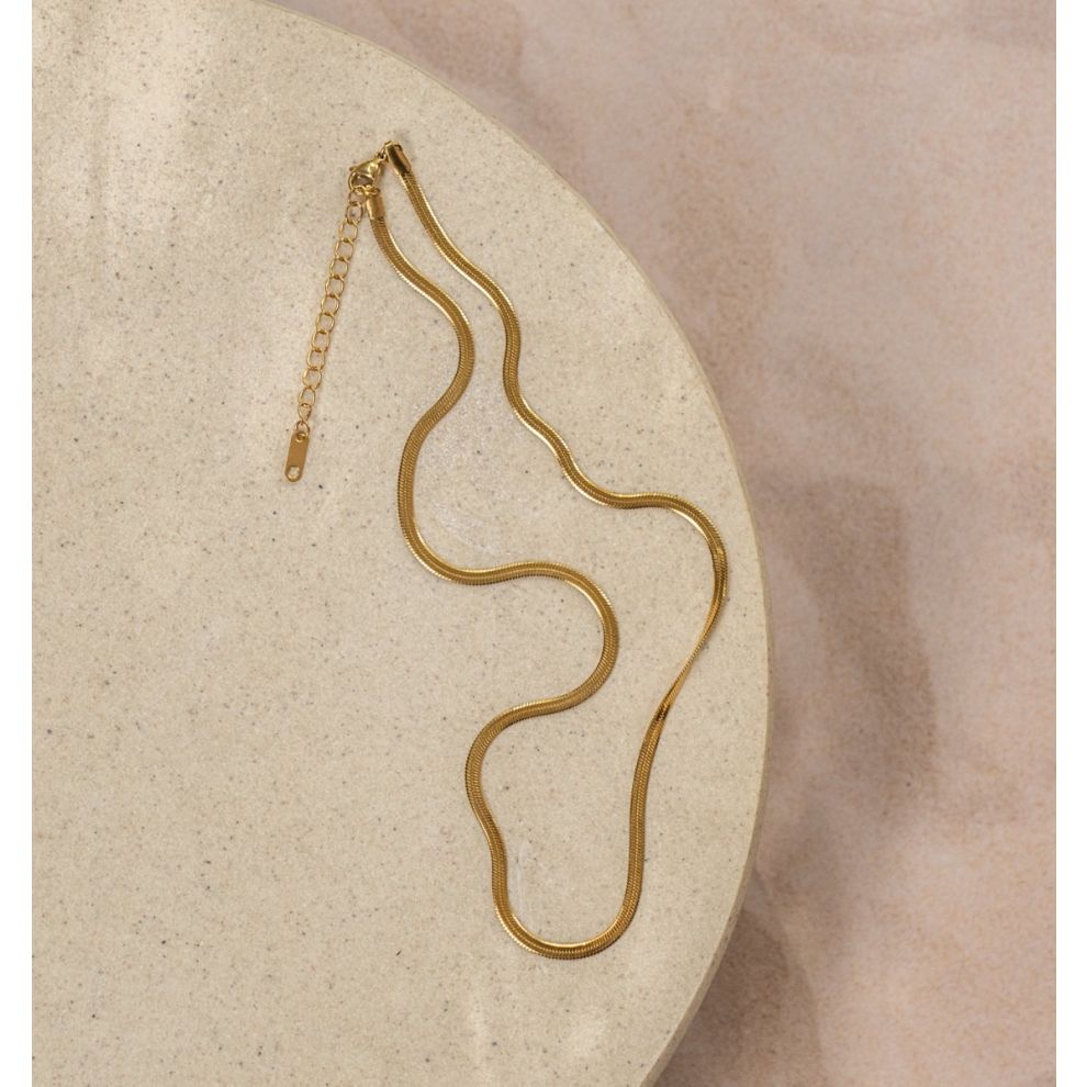 Neydine Herringbone Gold Necklace