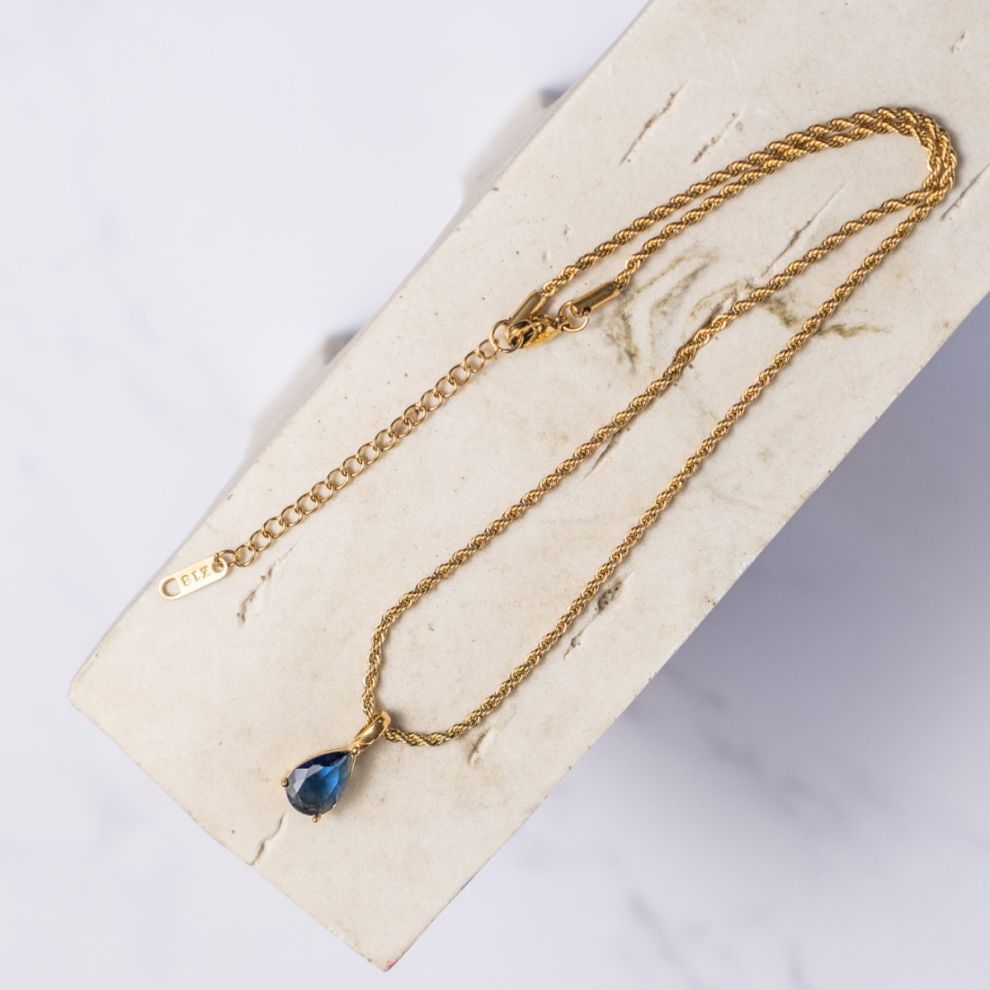 Olivia Sapphire Zirconia Pendant Necklace