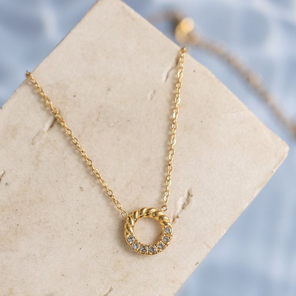 Serafina Zirconia Gold Necklace