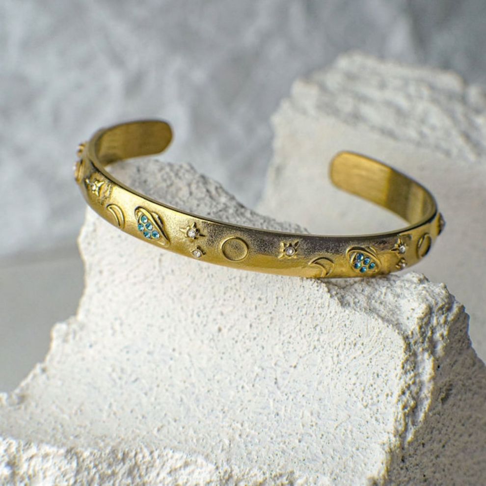 Yolanda Celestial Gold Bangle Bracelet