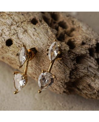 Cecilia Zirconia Stud Earrings