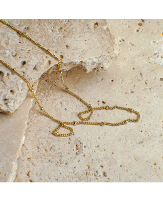 Daniela Beaded Gold Chain Necklace