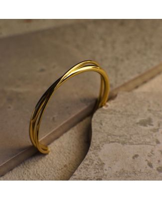 Lucia Gold Twist Cuff Bracelet
